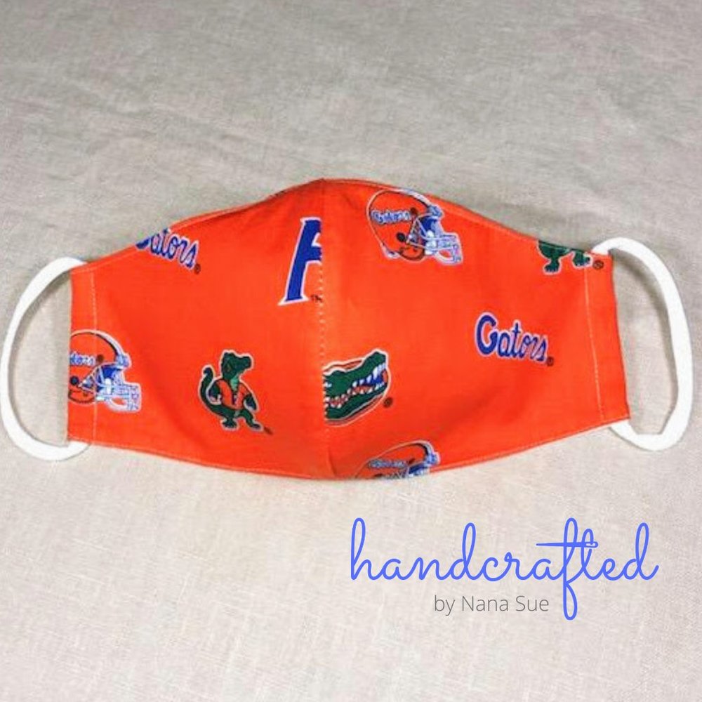 6 Only Available- FLORIDA GATOR Fabric Mask